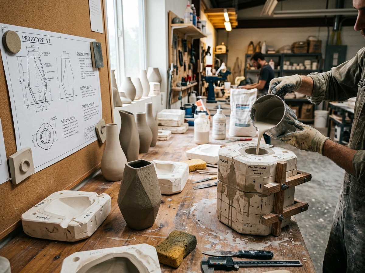 Proceso de acabado en molde